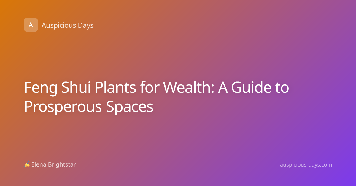 Feng Shui Plants for Wealth: A Guide to Prosperous Spaces